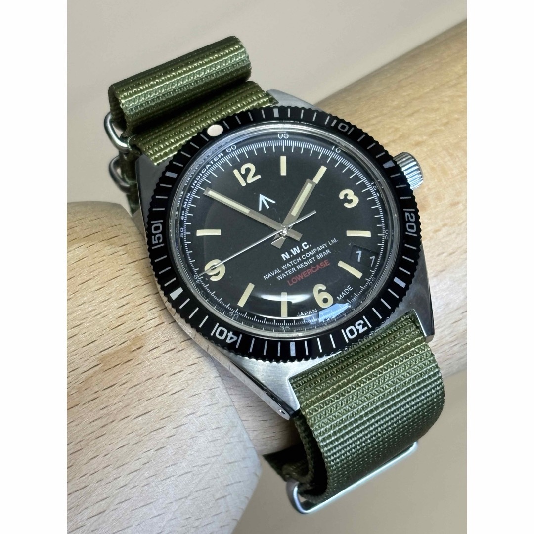 EDIFICE(エディフィス)のNAVAL WATCH/時計/ミリタリー/ウォッチ/NATOベルト/デイト/美品 メンズの時計(腕時計(アナログ))の商品写真