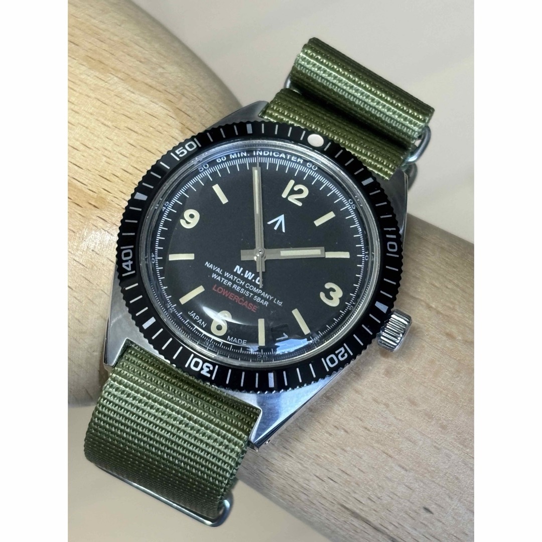 EDIFICE(エディフィス)のNAVAL WATCH/時計/ミリタリー/ウォッチ/NATOベルト/デイト/美品 メンズの時計(腕時計(アナログ))の商品写真