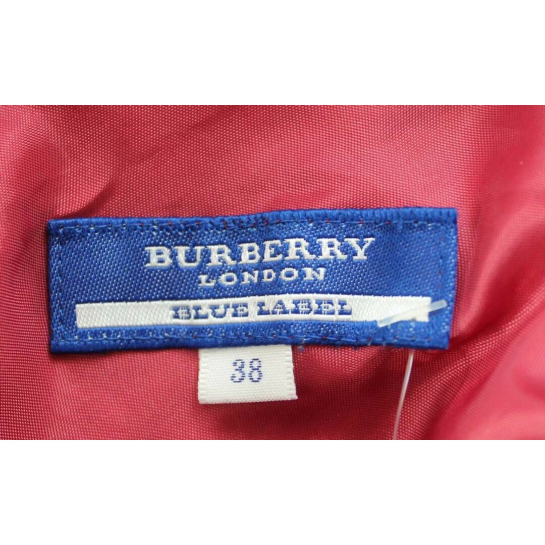 BURBERRY(バーバリー)の●BURBERRY BLUE LABEL/バーバリーブルーレーベル●チェックスカート/膝上丈 レッド/赤 レディース 38【中古】春夏 402022 レディースのスカート(その他)の商品写真