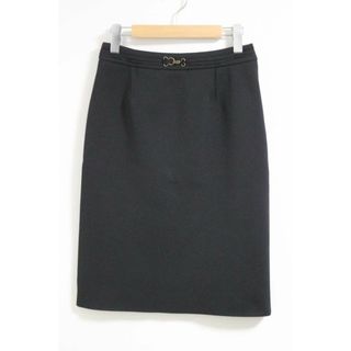 ランバン(LANVIN)の【値下げ】〓LANVINcollection/ランバンコレクション〓グログランスカート/膝下丈 ブラック/黒【中古】レディース 38 秋冬 421132(その他)