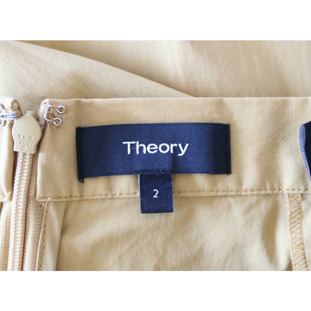 theory(セオリー)の●theory/セオリー●コットンフレアスカート/膝丈 イエロー/黄色 レディース 2【中古】春夏  103042 レディースのスカート(その他)の商品写真