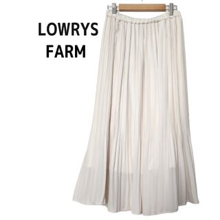 ローリーズファーム(LOWRYS FARM)の未使用★LOWRYSFARM ローリーズファーム プリーツスカート オフホワイト(ロングスカート)