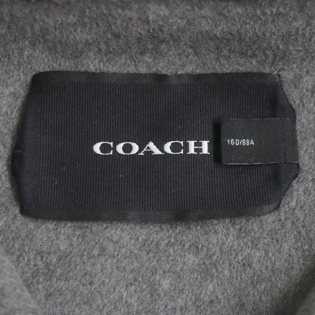 COACH(コーチ)の未使用品 COACH コーチ C6551 ダブルフェイスフーディ シグネチャー ハーフZIP ウールプルオーバー グレー S 正規品 メンズ メンズのトップス(パーカー)の商品写真