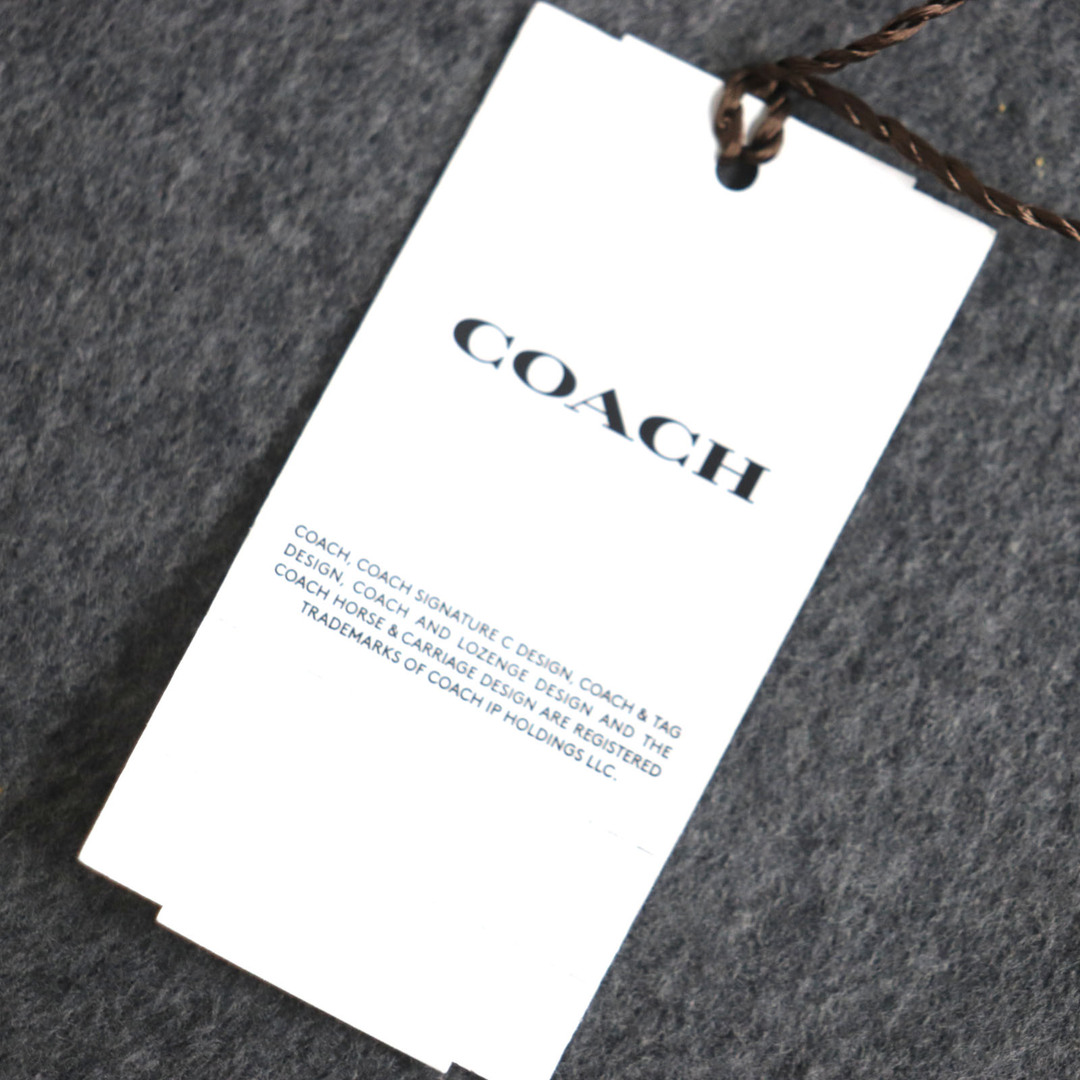 COACH(コーチ)の未使用品 COACH コーチ C6551 ダブルフェイスフーディ シグネチャー ハーフZIP ウールプルオーバー グレー S 正規品 メンズ メンズのトップス(パーカー)の商品写真