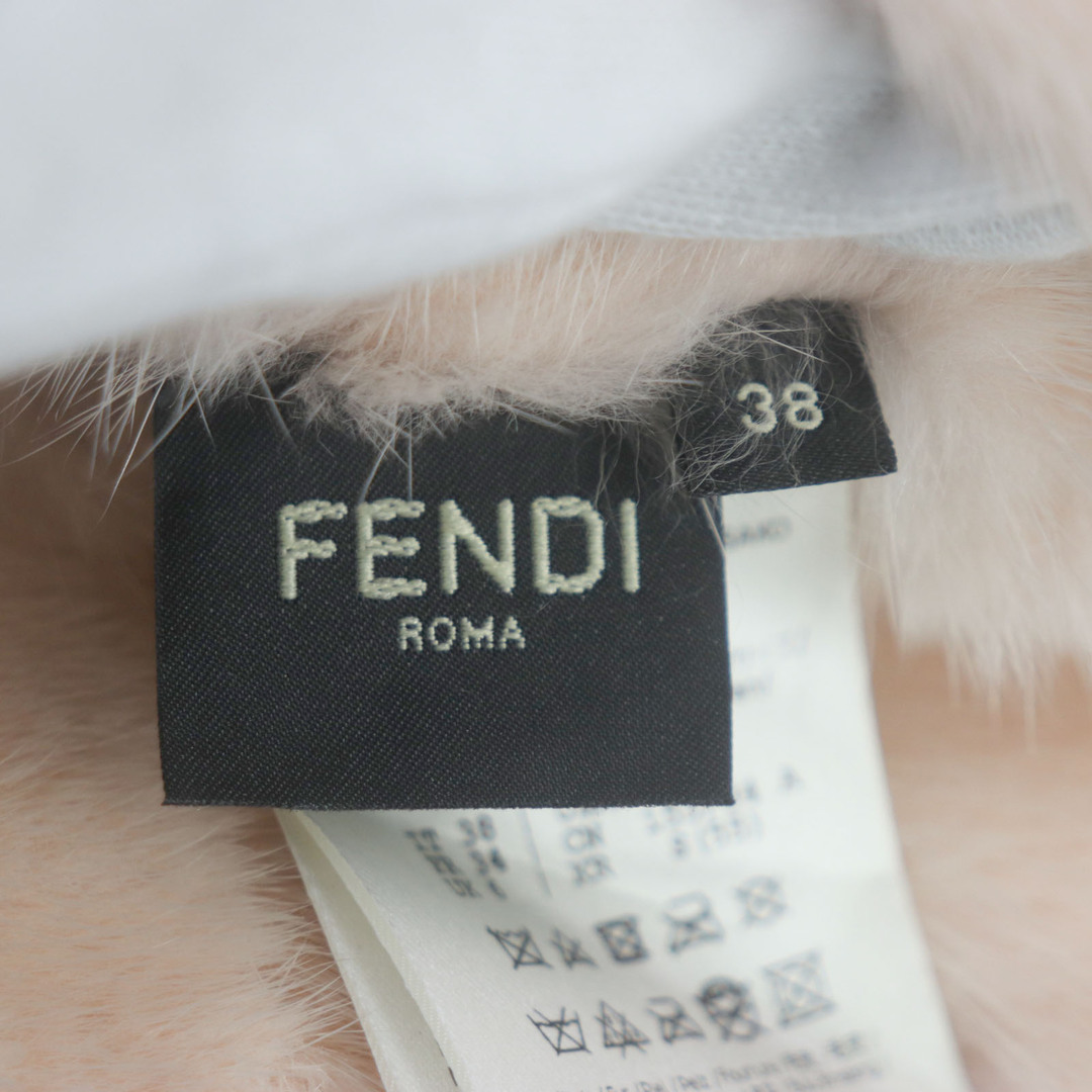 FENDI(フェンディ)の極美品 FENDI フェンディ 2022年製 FNE18I MINK ミンク パイソン ZIP 本毛皮ジャケット/ブルゾン ライトピンク 38 ガーメント付き イタリア製 正規品 レディース レディースのジャケット/アウター(毛皮/ファーコート)の商品写真