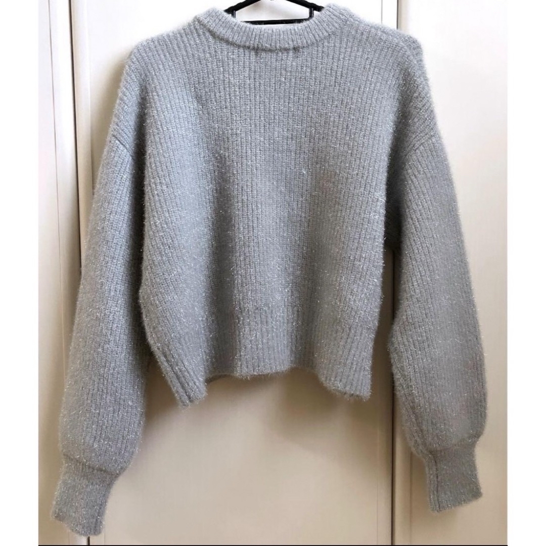 AZUL by moussy(アズールバイマウジー)のAZUL by moussy ラメニット カーディガン シャギー ニット ラメ レディースのトップス(カーディガン)の商品写真