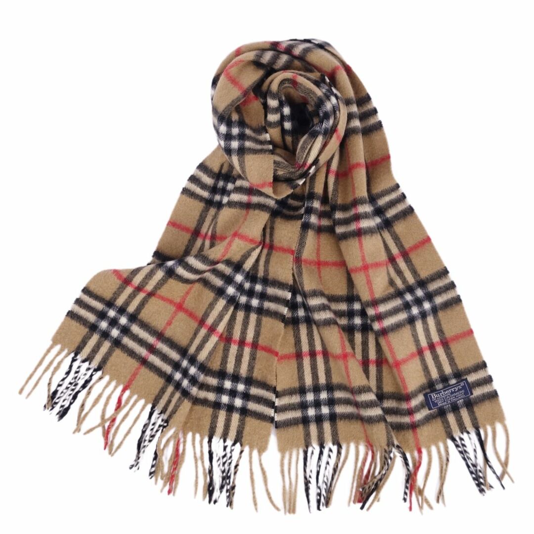 BURBERRY(バーバリー)の美品 Vintage バーバリー Burberrys ストール ショール マフラー チェック柄 カシミヤ100％ 英国製 レディース ブラウン レディースのファッション小物(ストール/パシュミナ)の商品写真