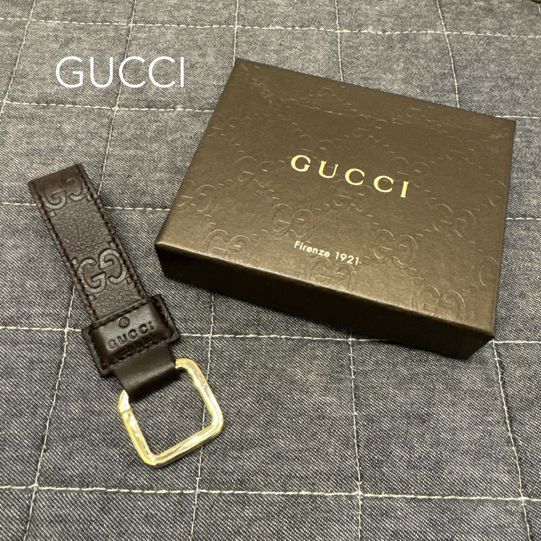 Gucci(グッチ)のGUCCI グッチ キーホルダー キーリング GG ロゴ 箱付き メンズのファッション小物(キーホルダー)の商品写真