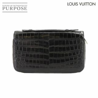 ルイヴィトン(LOUIS VUITTON)のルイ ヴィトン LOUIS VUITTON クロコダイル ジッピーXL ラウンドファスナー 長財布 ノワール N92971 VLP 90226311(長財布)