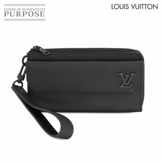 ルイヴィトン(LOUIS VUITTON)の未使用 展示品 ルイ ヴィトン LOUIS VUITTON アエログラム ジッピー ウォレット L字ファスナー 長財布 レザー ブラック M69831 VLP 90226774(長財布)