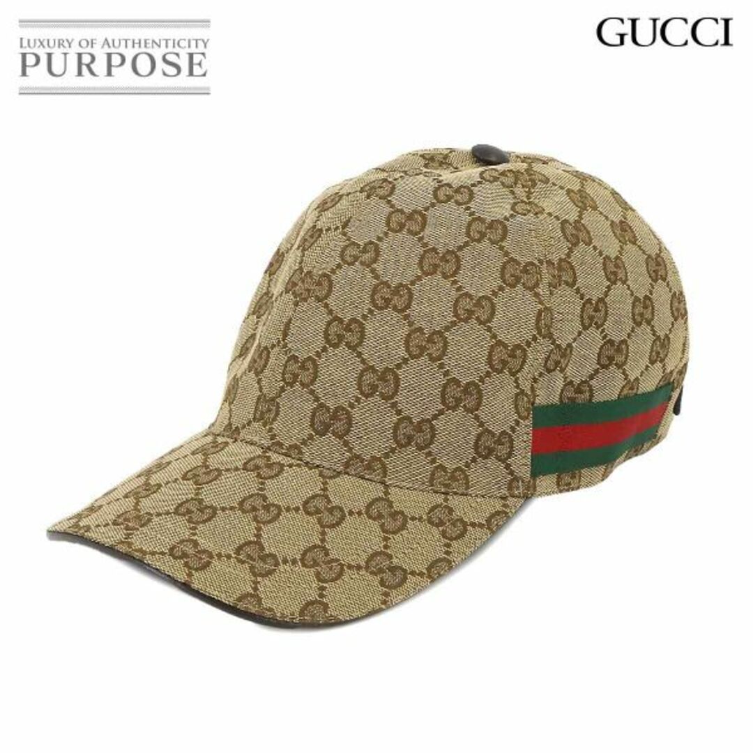 Gucci(グッチ)の新品同様 グッチ GUCCI GGキャンバス ベースボール キャップ 帽子 ベージュ ブラウン L 200035 VLP 90226781 レディースの帽子(キャップ)の商品写真