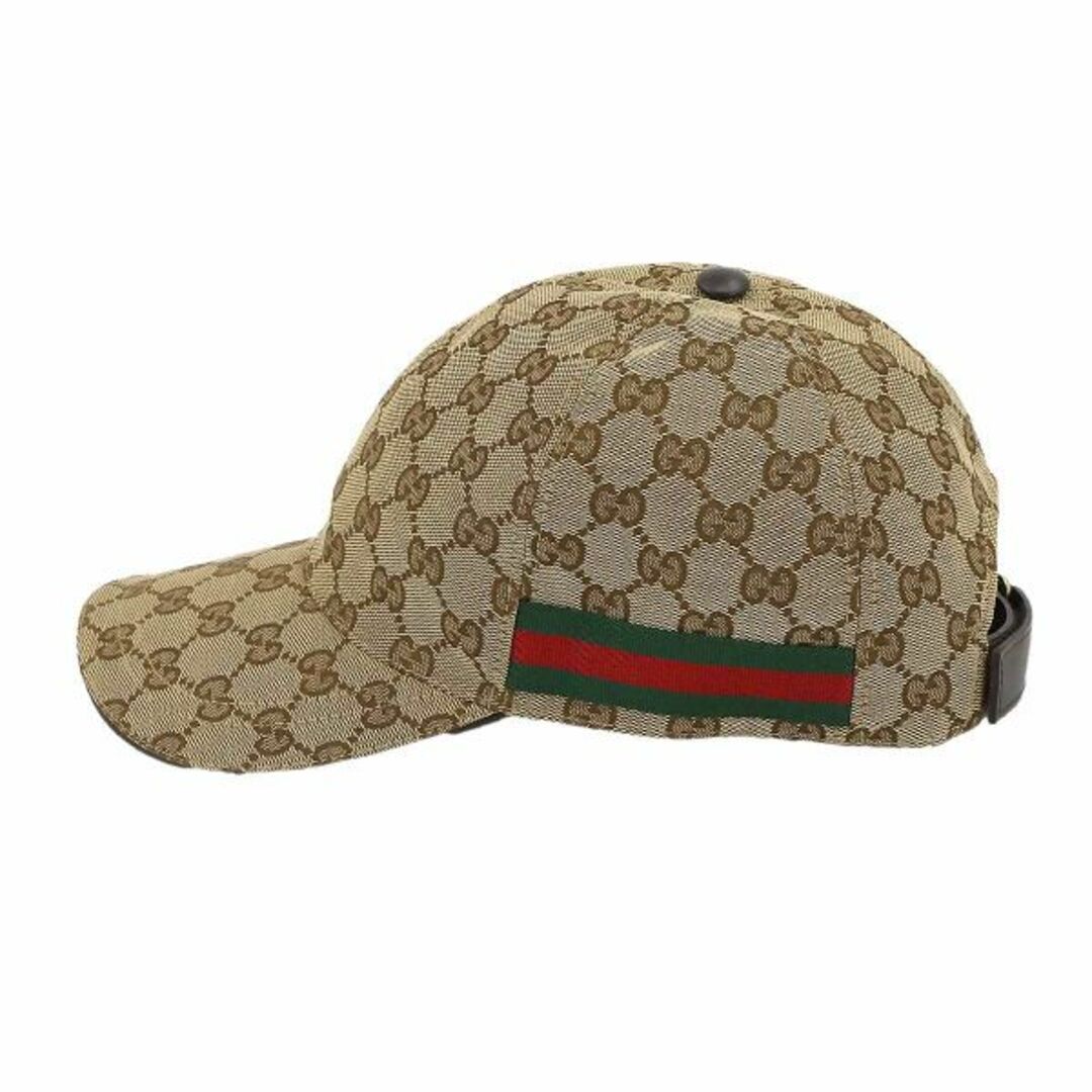 Gucci(グッチ)の新品同様 グッチ GUCCI GGキャンバス ベースボール キャップ 帽子 ベージュ ブラウン L 200035 VLP 90226781 レディースの帽子(キャップ)の商品写真