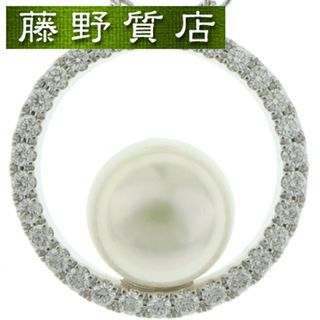 ミキモト(MIKIMOTO)の（美品）ミキモト MIKIMOTO サークル パール ダイヤ ネックレス K18 WG ホワイトゴールド × ダイヤ × パール PYP-5501U 8916(ネックレス)