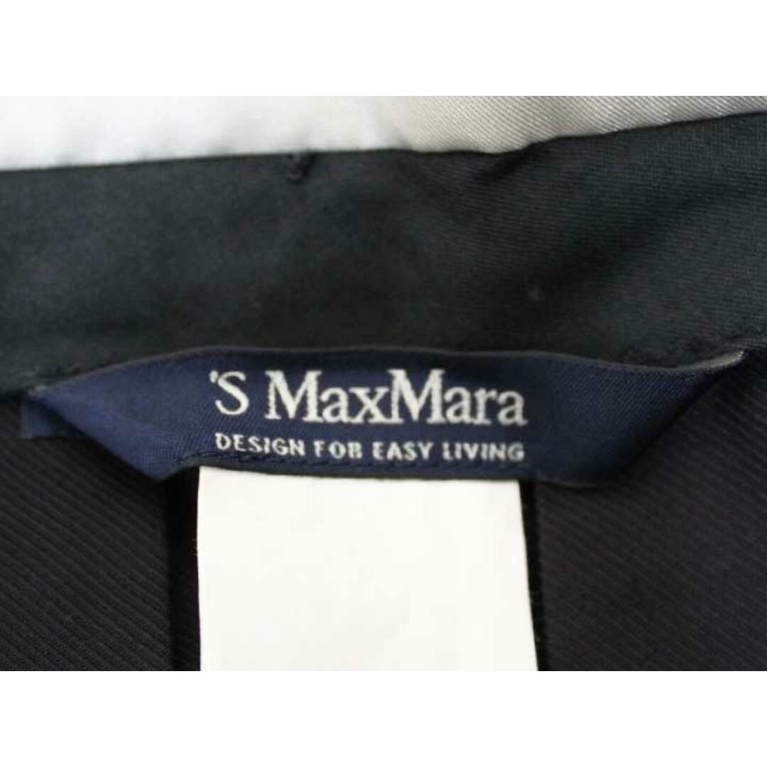 Max Mara(マックスマーラ)の【春物 新入荷】☆S MAXMARA/エスマックスマーラ☆ベルト付コットンナイロンタックスカート/サイドジップ/ポケット/無地/ミディ丈 ブラック/黒 レディース 40【中古】春夏 312042 レディースのスカート(その他)の商品写真