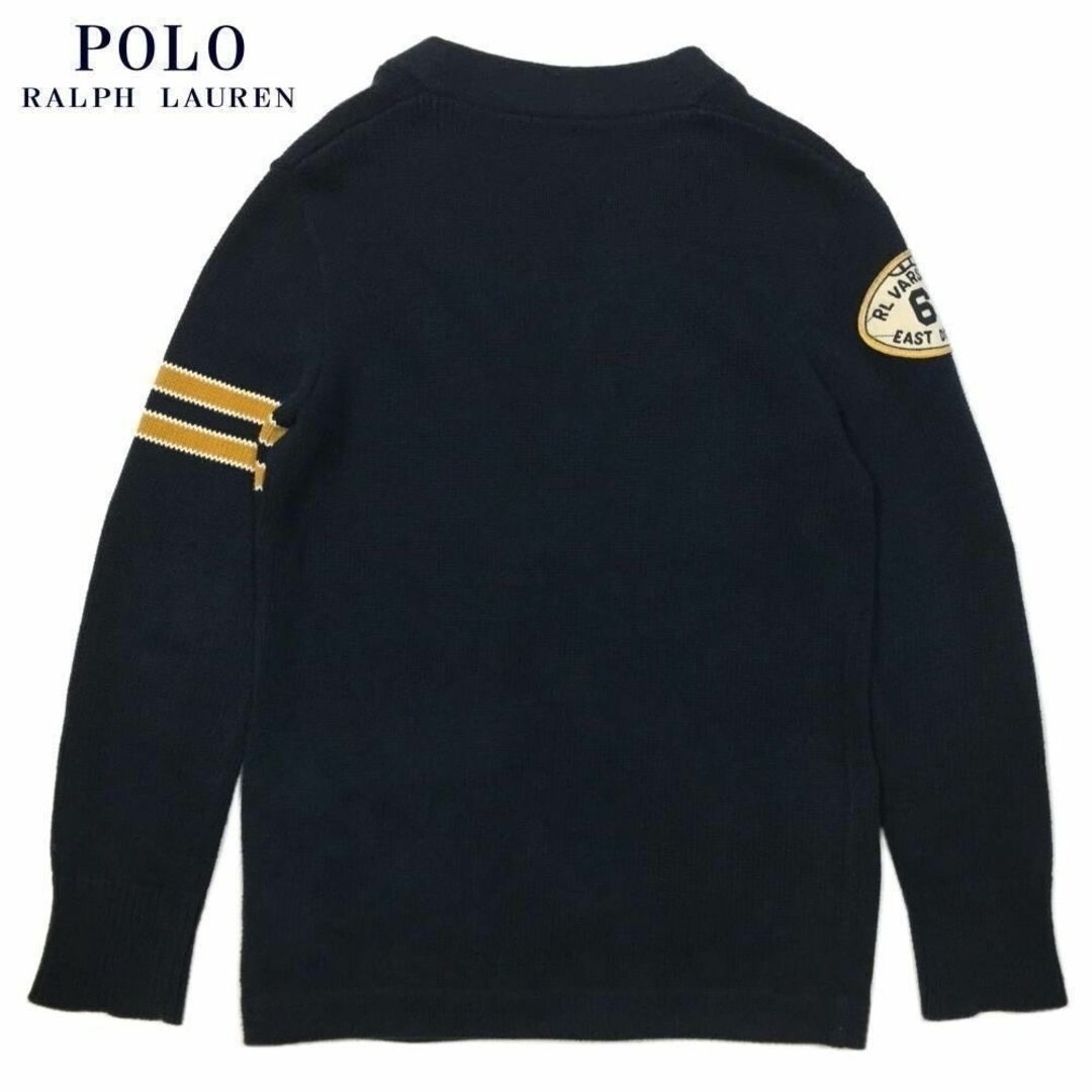 POLO RALPH LAUREN(ポロラルフローレン)の美品 Ｍ相応 ポロ ラルフローレン カレッジエイト ボーイフレンド カーディガン レディースのトップス(カーディガン)の商品写真