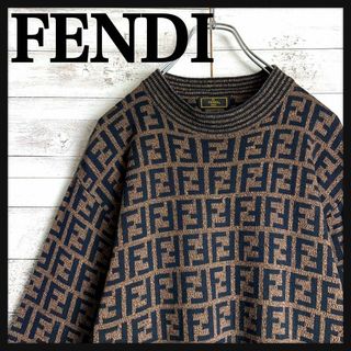 フェンディ(FENDI)の9270【希少デザイン】フェンディ☆ズッカ柄ニットセーター　入手困難　美品(ニット/セーター)