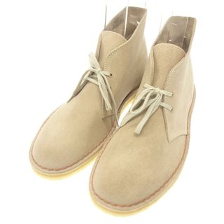 クラークス(Clarks)のクラークス デザートブーツ スエード メンズ ベージュ US8【AFC13】(ブーツ)