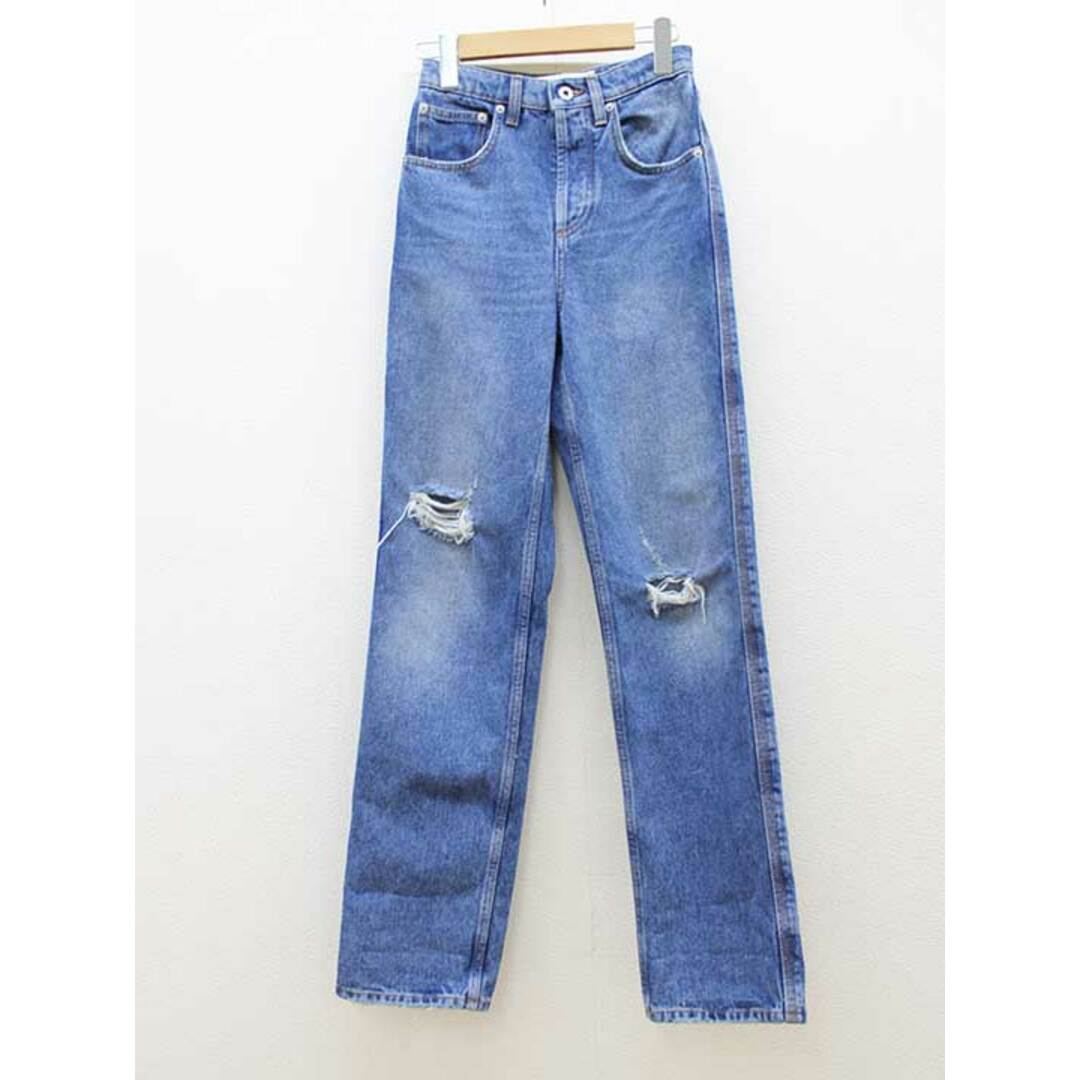 【新入荷】◇LOEWE/ロエベ◇Jeans In Blue/ダメージ加工デニムパンツ/ジーンズ/ウォッシュド/ディストレスト/ハイライズ  インディゴブルー レディース 32【中古】春夏秋冬 103042 | フリマアプリ ラクマ