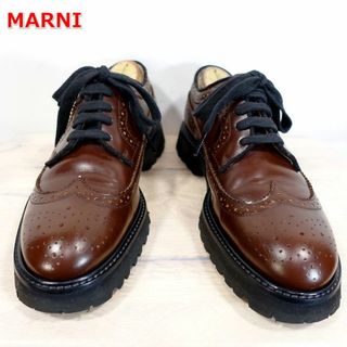 マルニ(Marni)の【良品】マルニ　ロングウィングチップダービーシューズ　MARNI(ドレス/ビジネス)