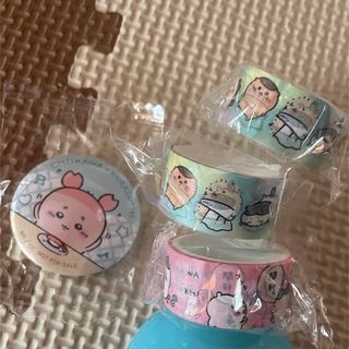 くら寿司　ビッくらポン　ちいかわ　マスキングテープ　缶バッジ　古本屋(キャラクターグッズ)