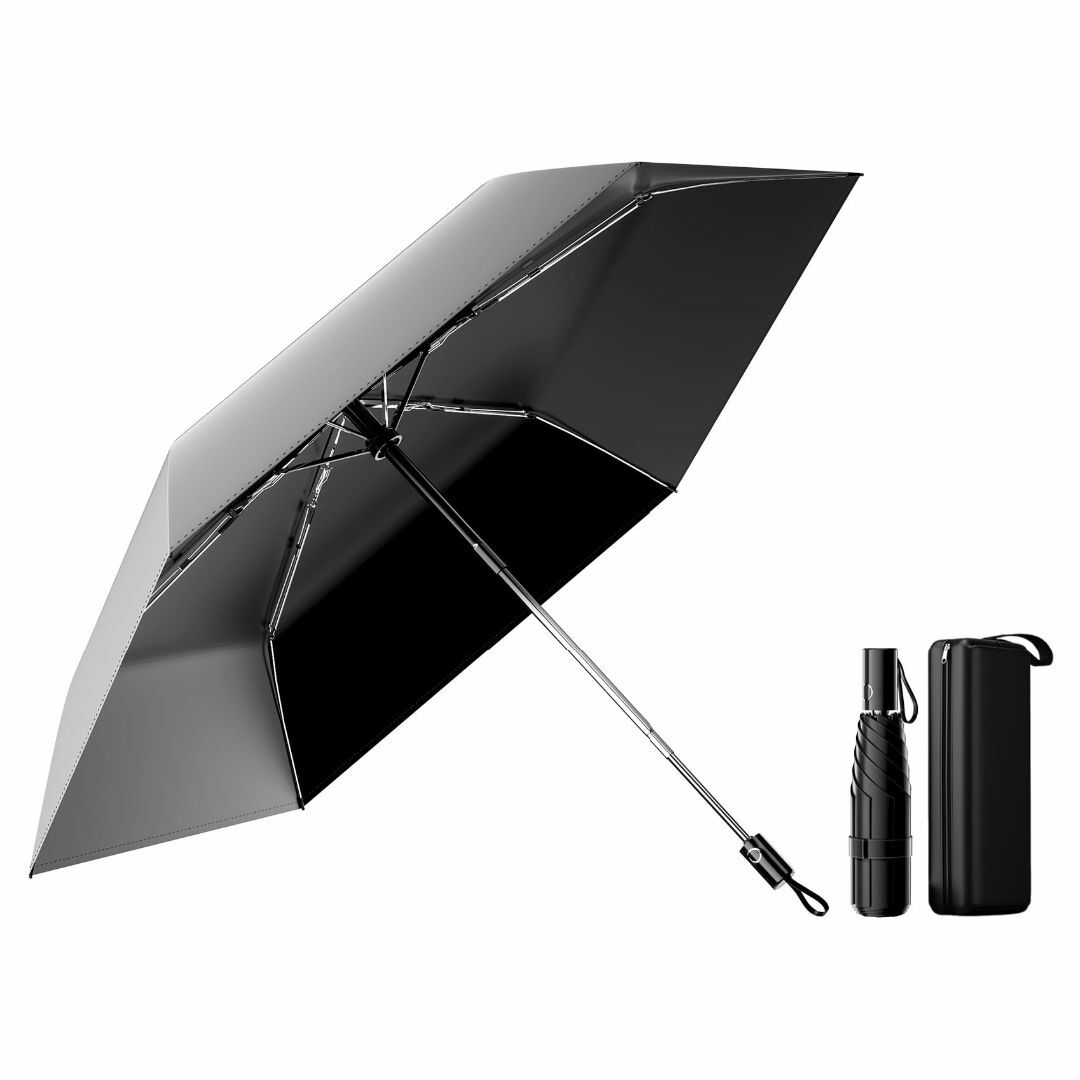 【色: ZDS-Black(With handbag)】軽量 折り畳み傘 メンズ レディースのファッション小物(その他)の商品写真