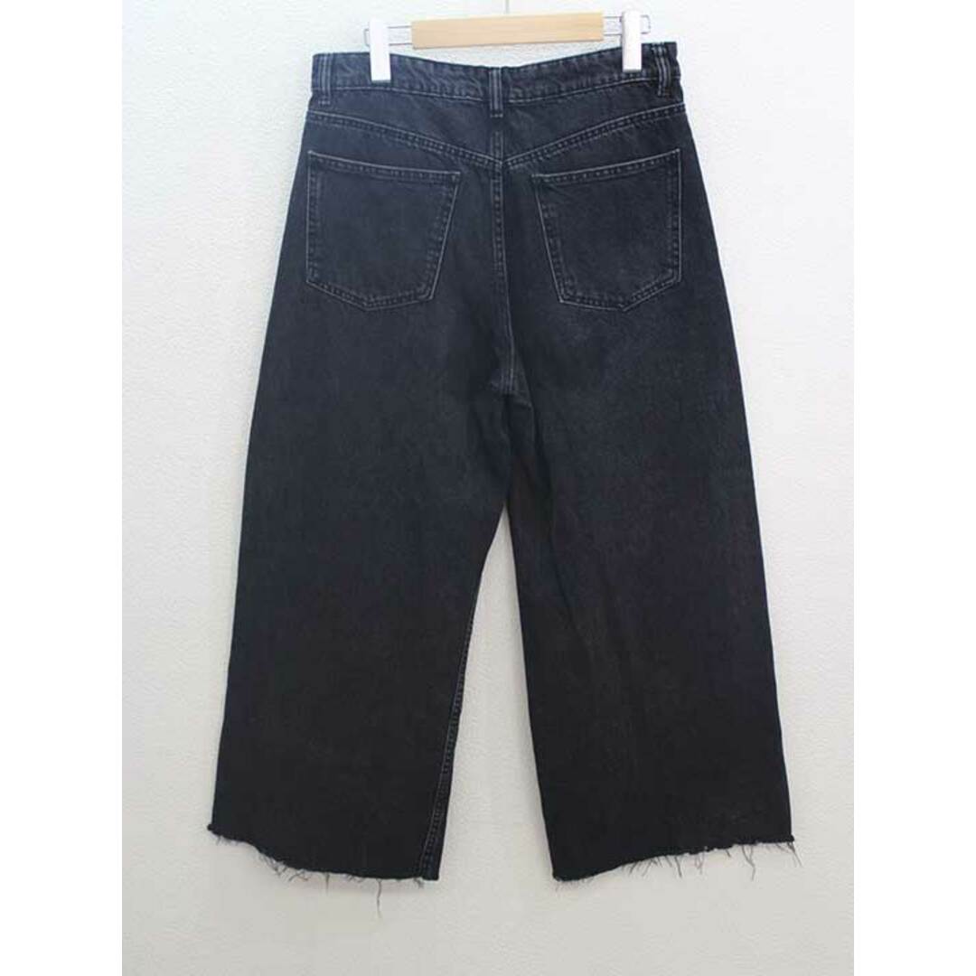 ZARA(ザラ)の【値下げ】‡ZARA/ザラ‡ワイドデニムパンツ/十分丈 ブラック/黒 レディース EUR40 【中古】春夏秋冬 326032 レディースのパンツ(その他)の商品写真