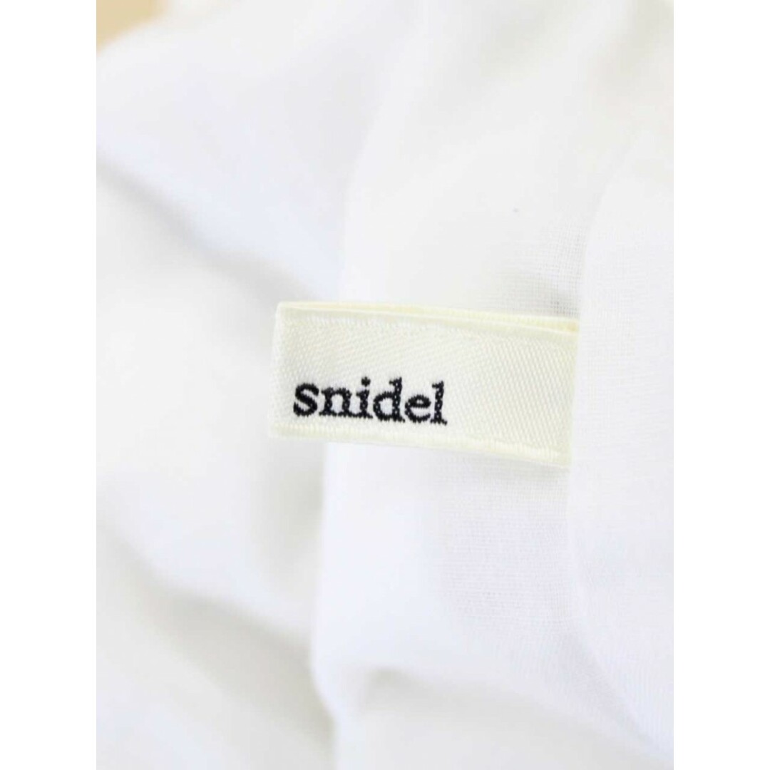 SNIDEL(スナイデル)の◇SNIDEL/スナイデル◇ウエストギャザーワイドパンツ/ベルト付き/ストライプ/ハイウエスト ホワイト/白 レディース F【中古】春夏 907022 レディースのパンツ(その他)の商品写真