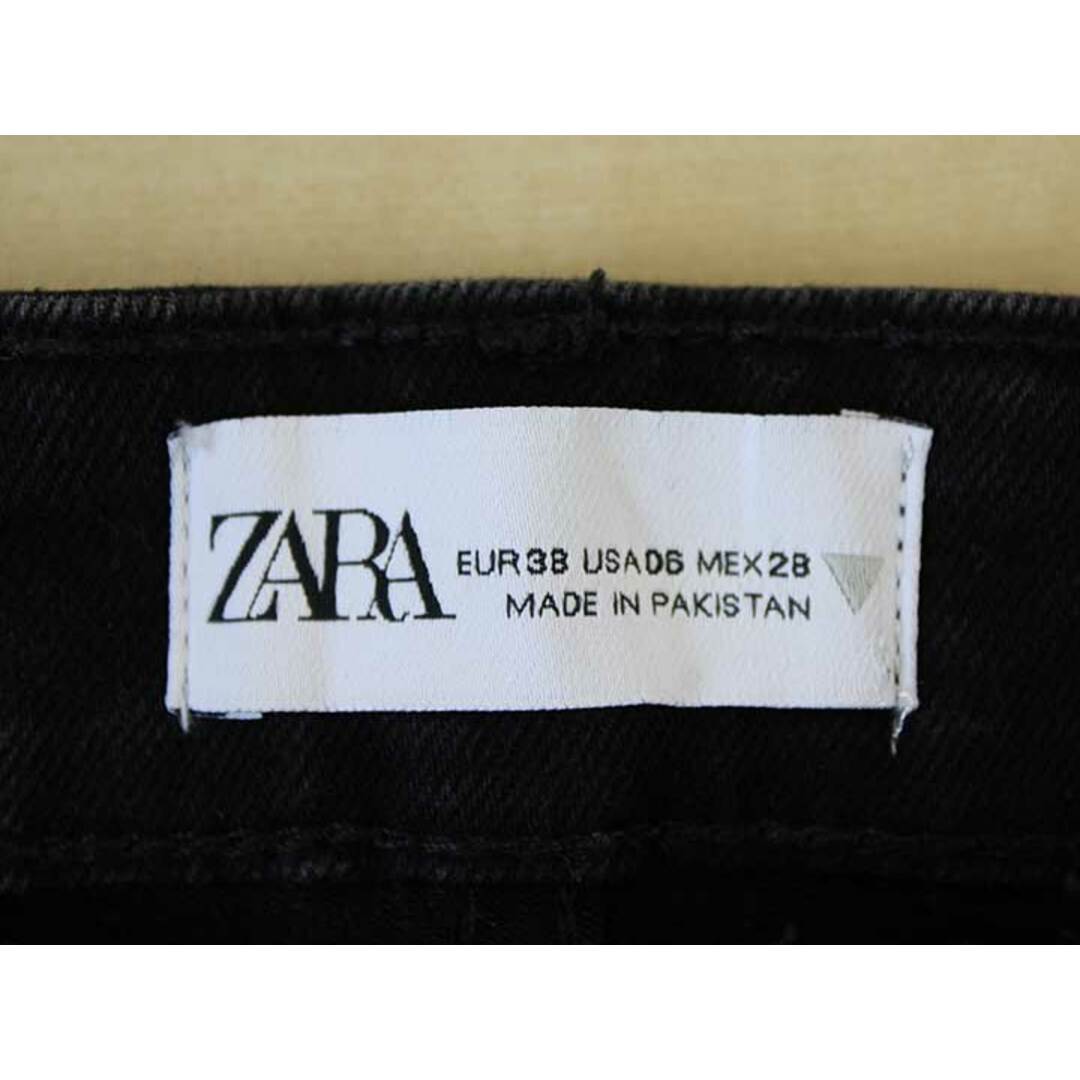 ZARA(ザラ)の【値下げ】◇ZARA/ザラ◇カットオフフレアデニムパンツ/ブーツカット/ジーンズ ブラック/黒 レディース 38【中古】春夏秋冬 227022 レディースのパンツ(その他)の商品写真