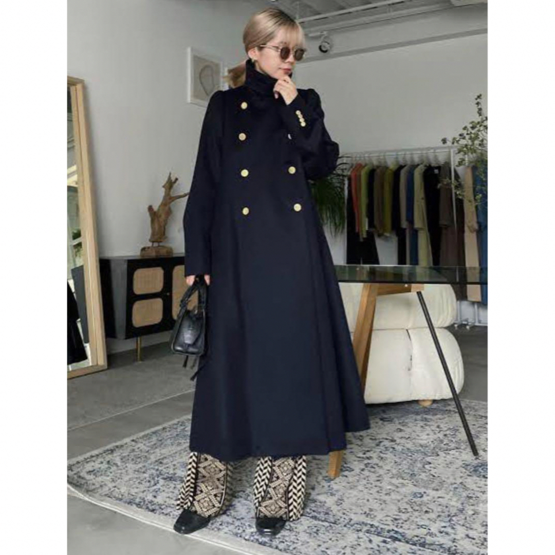 Ameri VINTAGE(アメリヴィンテージ)のameri vintage  CHARME FLARE LONG COAT レディースのジャケット/アウター(ロングコート)の商品写真