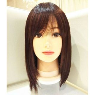 レミー人毛100%Ｉ型シルクスキン総手植え地肌✨有村架純❣️艶髪✨美人セミロング(ロングストレート)