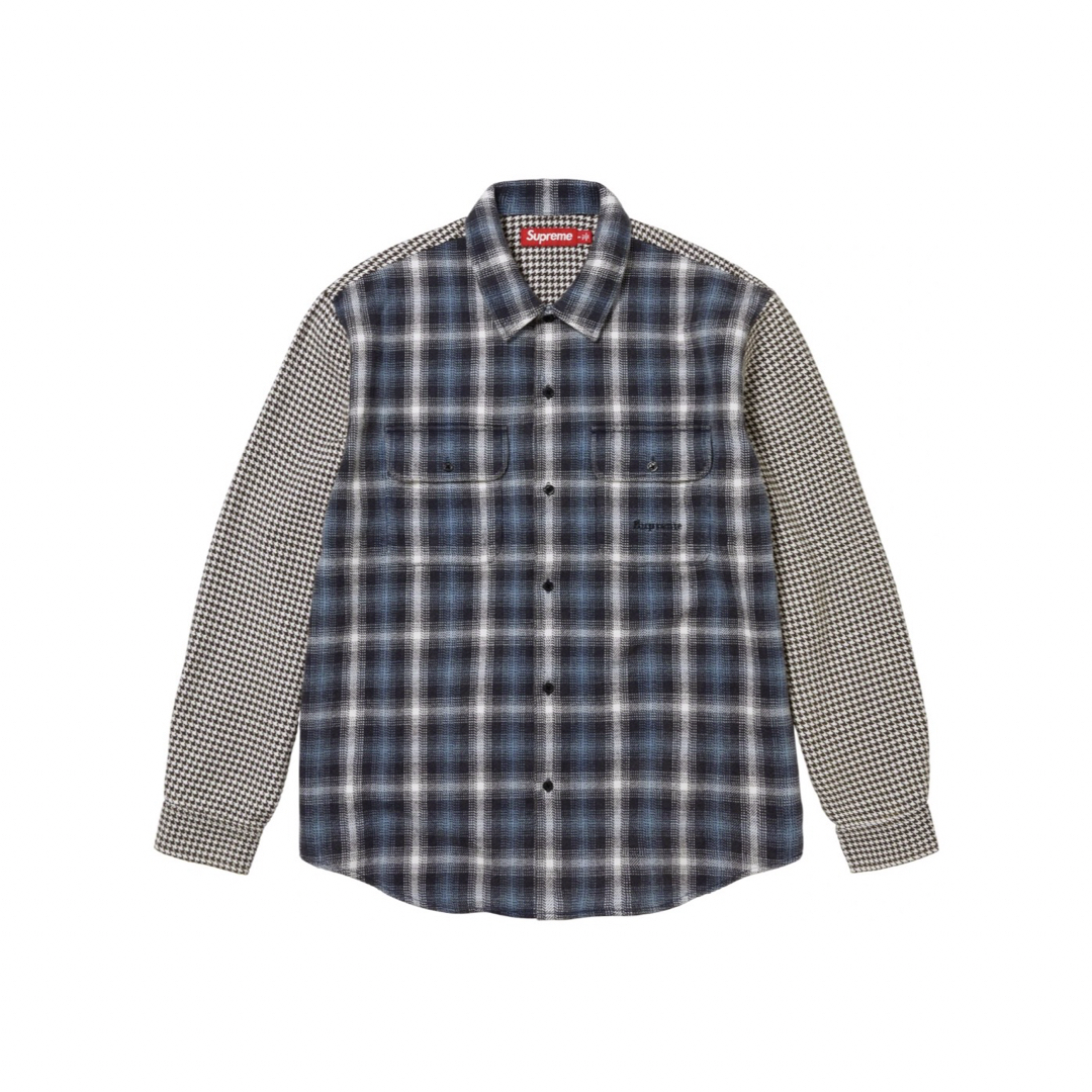 supreme Houndstooth Plaid Flannel Shirt