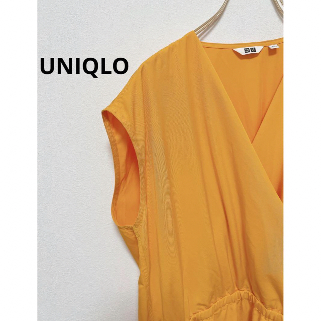 UNIQLO(ユニクロ)のUNIQLO ユニクロ　ロングワンピース　2XLサイズ　大きめサイズ　美品 レディースのワンピース(ロングワンピース/マキシワンピース)の商品写真