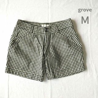 grove - 超美品）grove　短すぎないチェックのショートパンツ　