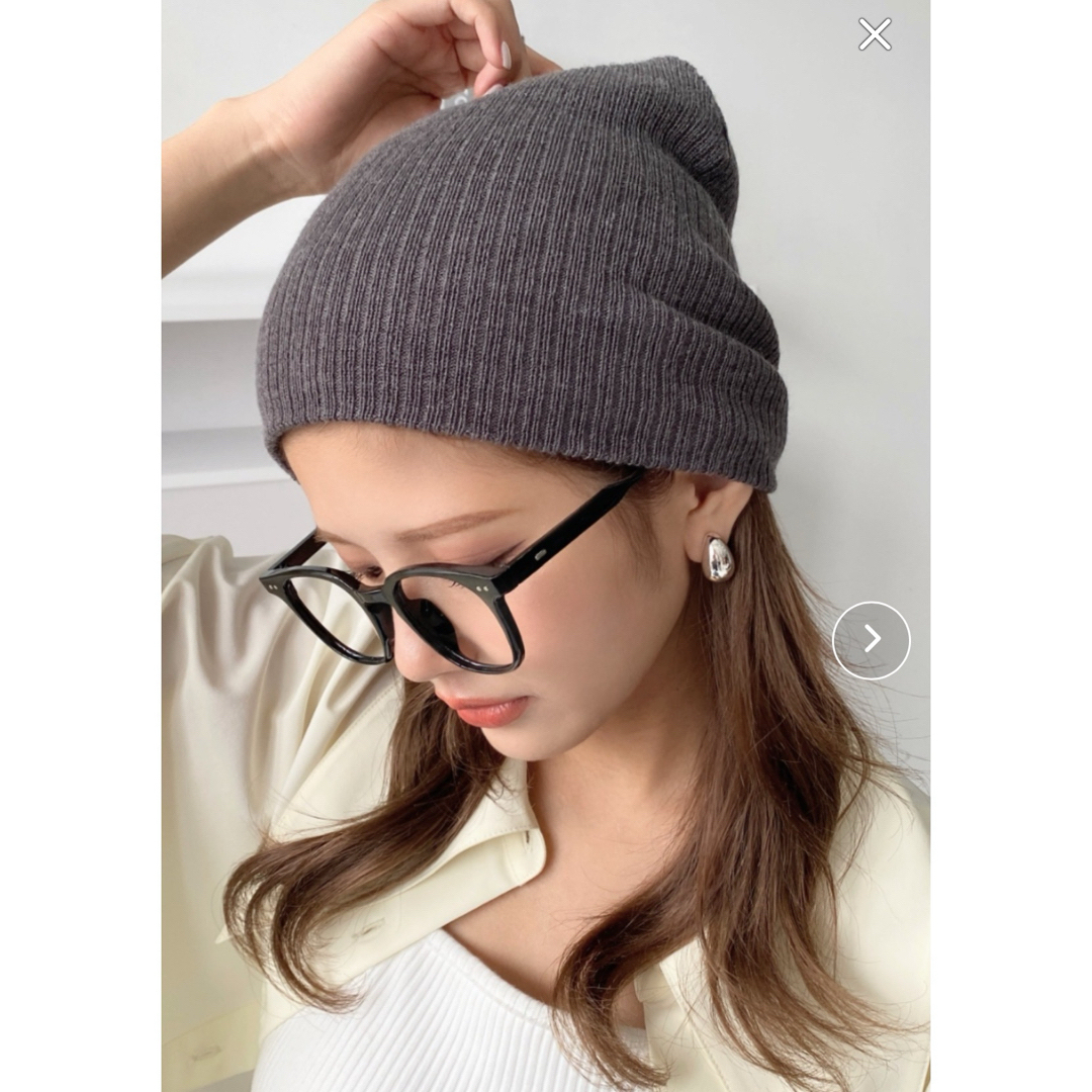 Ungrid(アングリッド)のリブ編みニット帽　moment+ レディースの帽子(ニット帽/ビーニー)の商品写真