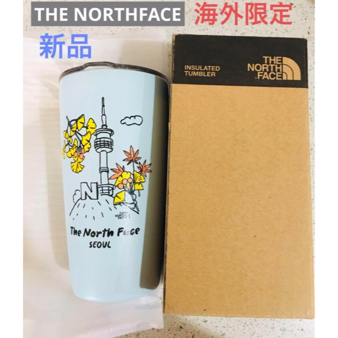 THE NORTH FACE(ザノースフェイス)のTHE NORTHFACE ノースフェイス タンブラー 韓国 海外限定 ブルー インテリア/住まい/日用品のキッチン/食器(タンブラー)の商品写真