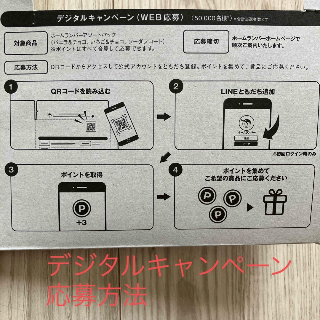 ホームランバーポイント　ミルクレア応募券　懸賞 チケットのチケット その他(その他)の商品写真