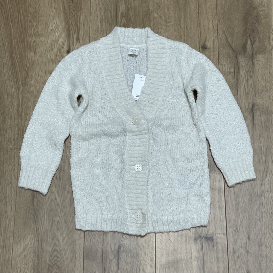 babyGAP(ベビーギャップ)のベビーギャップ ニット カーディガン 3y 100cm 新品未使用 キッズ/ベビー/マタニティのキッズ服女の子用(90cm~)(カーディガン)の商品写真