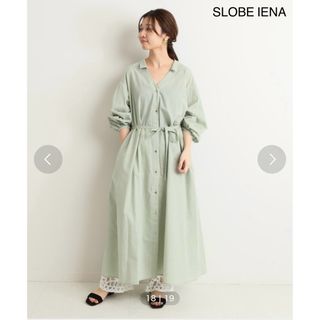 スローブイエナ(SLOBE IENA)の【SLOBE IENA】コットンボリュームスリーブシャツワンピース(ロングワンピース/マキシワンピース)