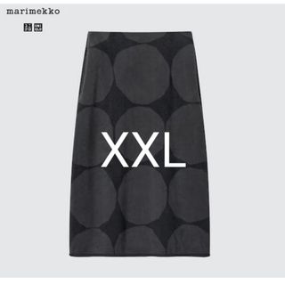 マリメッコ(marimekko)の新品未使用タグ付き　フリーススカート　マリメッコ　ユニクロ　キヴェット　XXL(ひざ丈スカート)