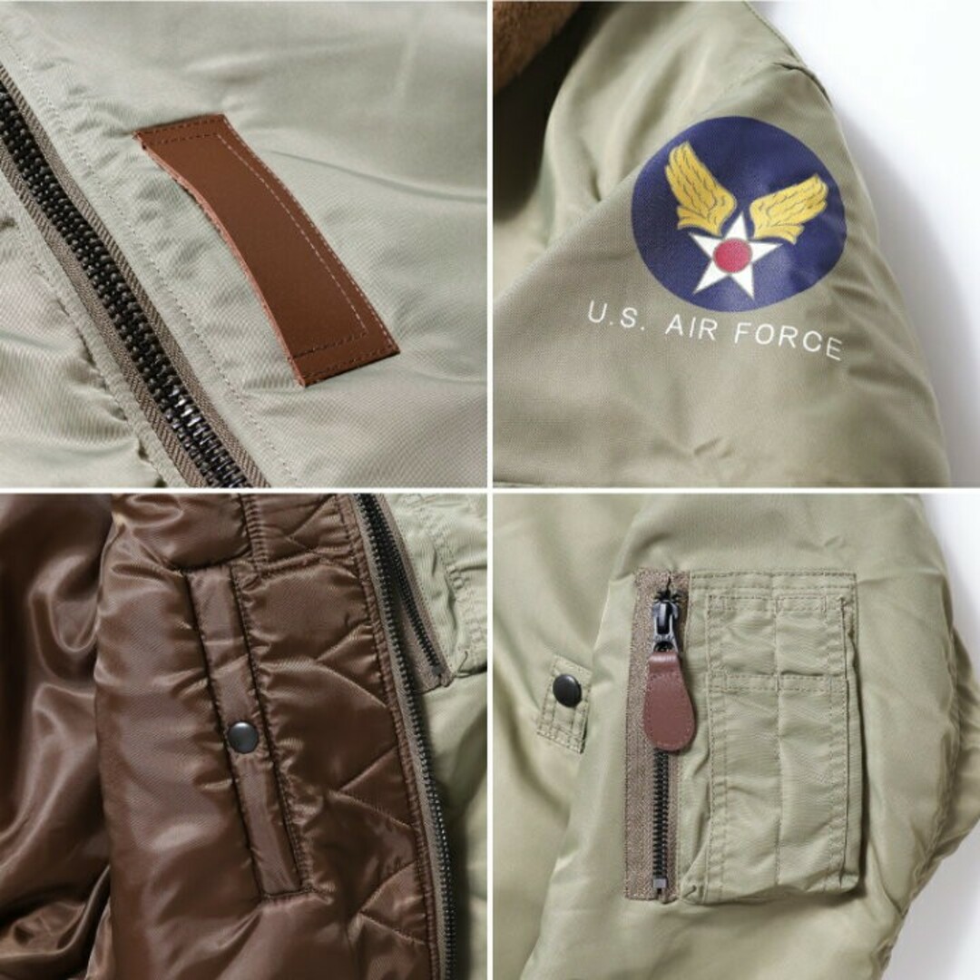 Houston/B-15Bフライトジャケット/5001C/リアルムートン メンズのジャケット/アウター(フライトジャケット)の商品写真