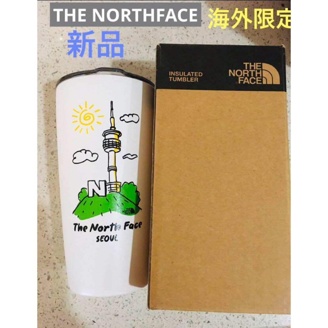 THE NORTH FACE(ザノースフェイス)のTHE NORTHFACE ノースフェイス タンブラー 韓国 海外限定 ホワイト インテリア/住まい/日用品のキッチン/食器(タンブラー)の商品写真