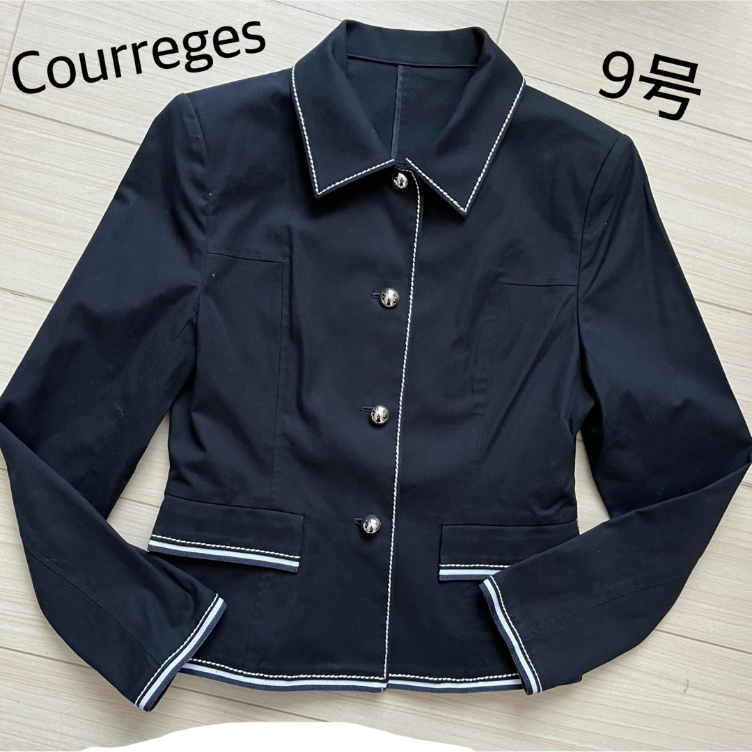 Courreges(クレージュ)のクレージュ Courreges ジャケット レディース ブラック シルク混 レディースのジャケット/アウター(その他)の商品写真