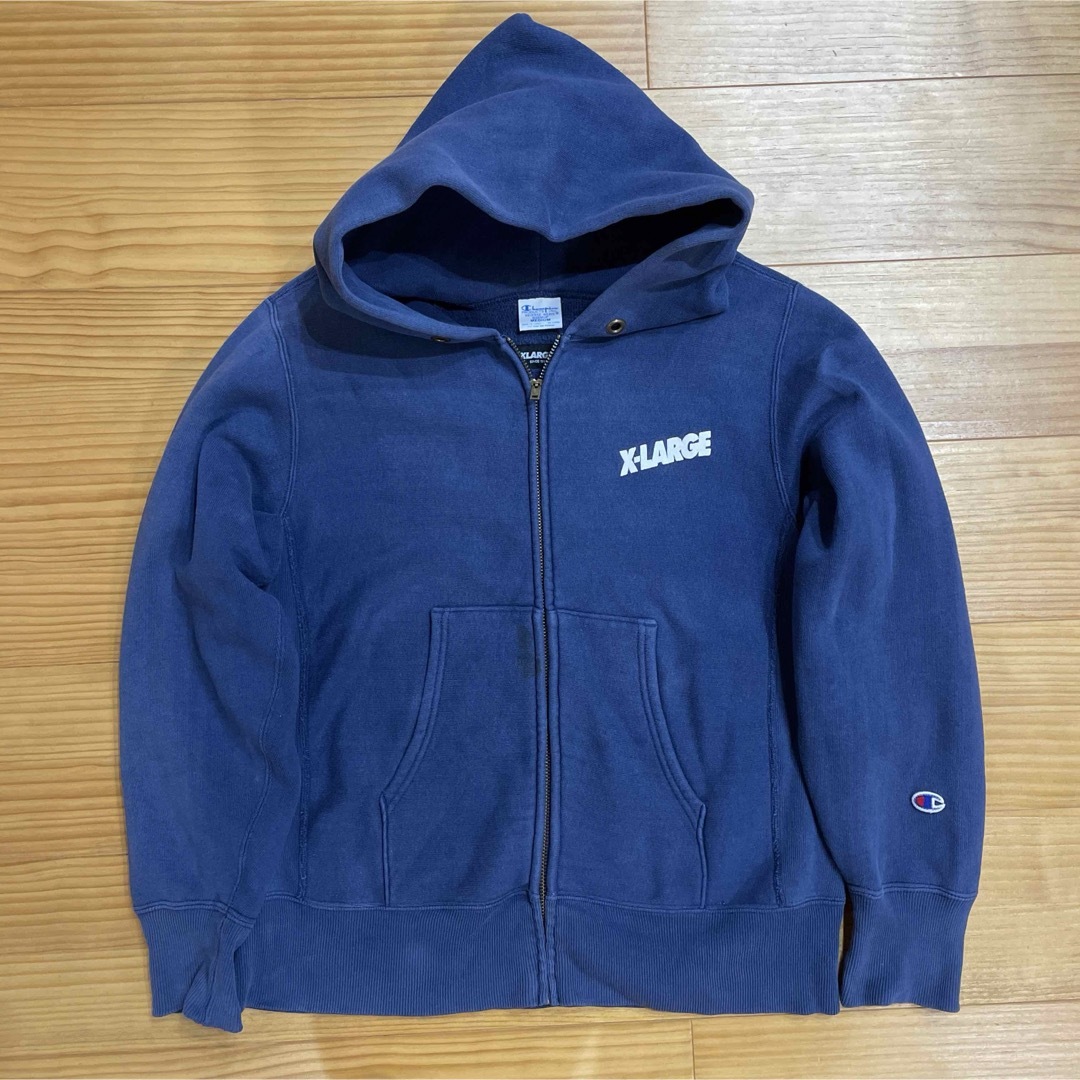 XLARGE(エクストララージ)のXLARGE×Champion REVERSE WEAVE ZIP HOODIE メンズのトップス(パーカー)の商品写真