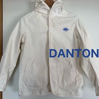 ダントン(DANTON)のDANTON ダントン コットンジャケット カバーオール フード 青ロゴ 青タグ(その他)