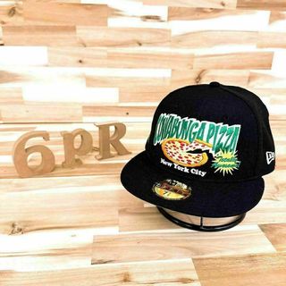 ニューエラー(NEW ERA)の激レア【ニューエラ×ミュータント・タートルズ】限定コラボ キャップ ピザ 黒×緑(キャップ)