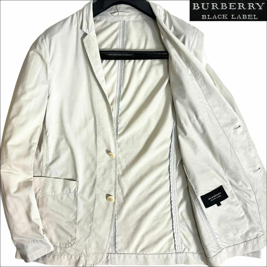 BURBERRY BLACK LABEL(バーバリーブラックレーベル)のJ7368美品 バーバリーブラックレーベル シャツアンコンジャケット ベージュL メンズのジャケット/アウター(テーラードジャケット)の商品写真