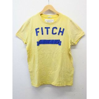 ‡Abercrombie&Fitch/アバークロンビーアンドフィッチ‡ダメージ加工半袖Tシャツ/カットソー/半袖 イエロー/黄 メンズ M【中古】 春夏秋冬 411042(Tシャツ/カットソー(半袖/袖なし))