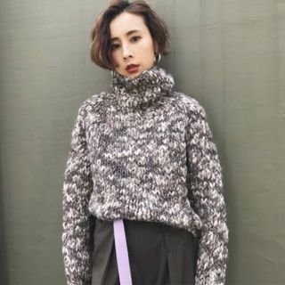 アメリヴィンテージ(Ameri VINTAGE)のAMERI ITALY MIX YARN TUCK KNIT 税込18,260円(ニット/セーター)