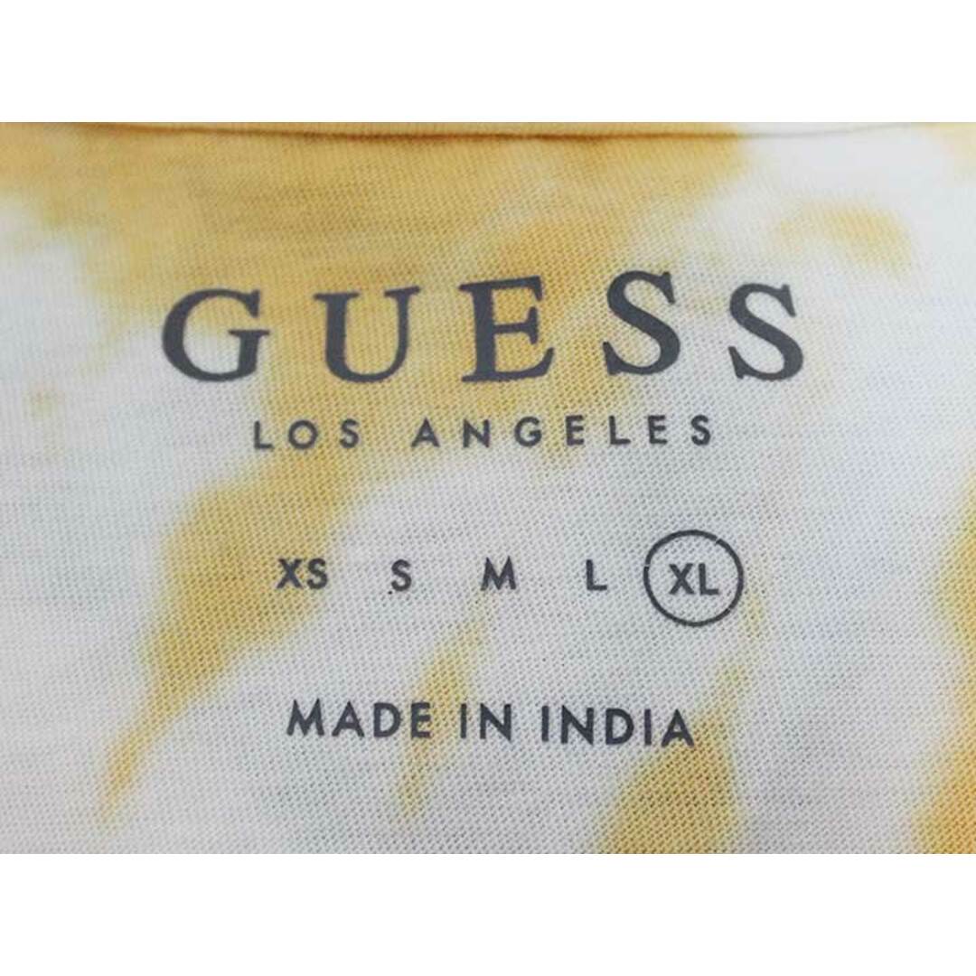 GUESS(ゲス)の☆GUESS/ゲス☆総柄プリントTシャツ/カットソー/Tシャツ/半袖/カジュアル オレンジ×ブルー×ホワイト メンズ XL【中古】春夏秋冬 022042 メンズのトップス(Tシャツ/カットソー(半袖/袖なし))の商品写真