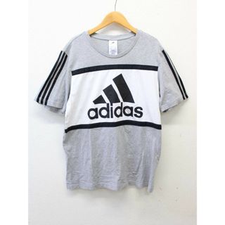 アディダス(adidas)の‡adidas/アディダス‡ロゴカラーブロックティ/Tシャツ/カットソー/半袖 ライトグレー メンズ XO【中古】 春夏秋冬 411042(Tシャツ/カットソー(半袖/袖なし))